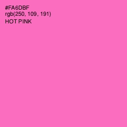 #FA6DBF - Hot Pink Color Image